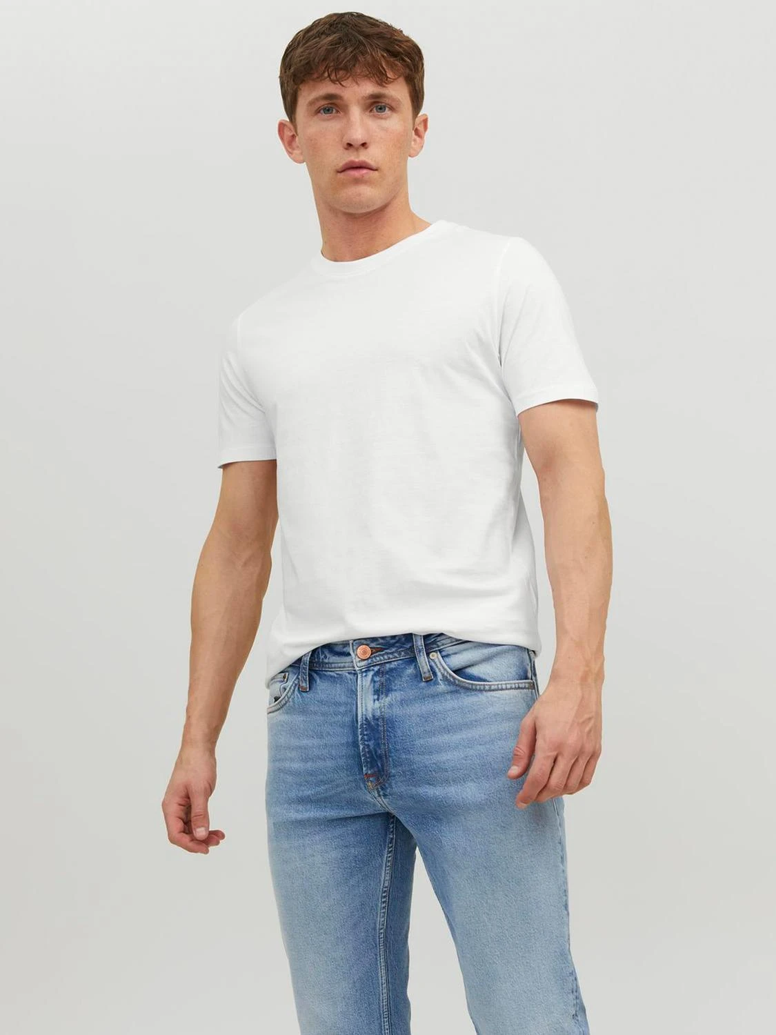 

Футболка мужская Jack & Jones Plain Crew Neck 12156101 белая L, Белый, Plain Crew Neck
