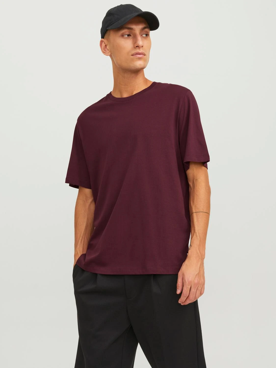 

Футболка мужская Jack & Jones Plain Crew Neck 12156101 бордовая L, Бордовый, Plain Crew Neck