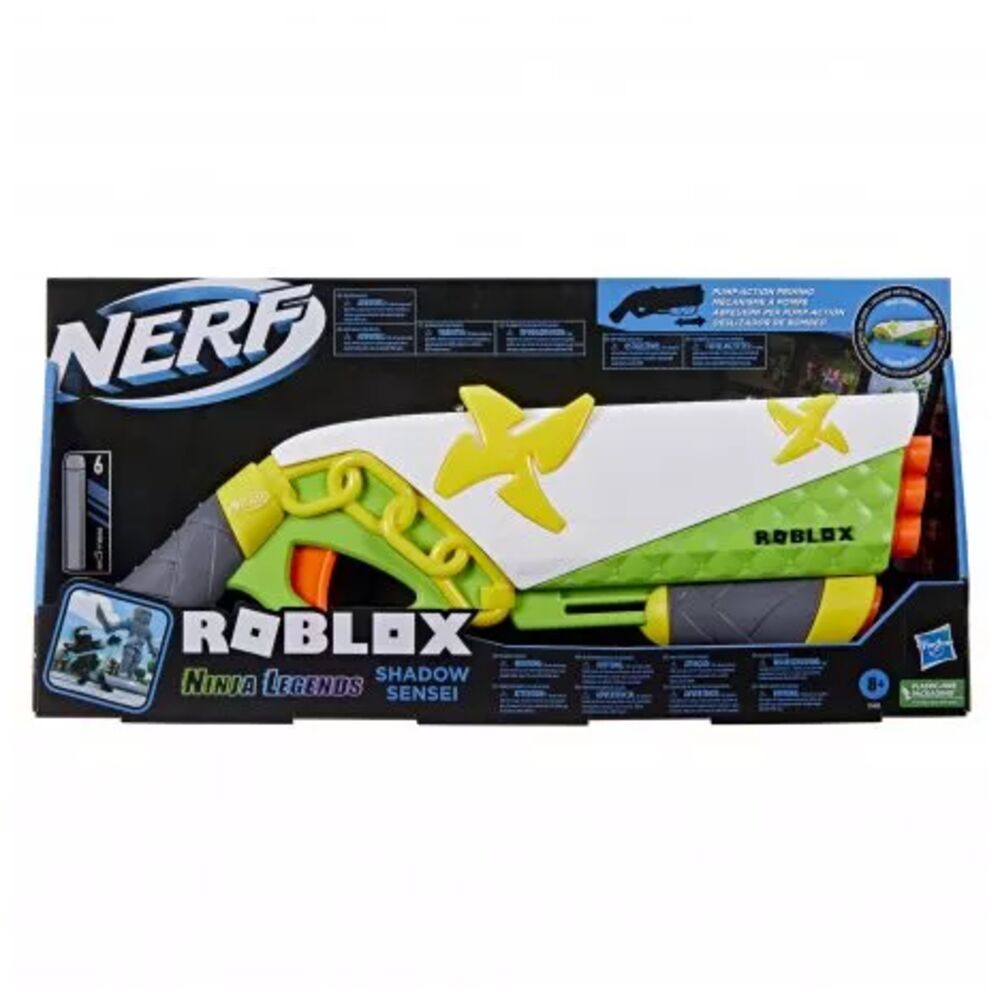 Бластер игрушечный NERF Hasbro ROBLOX NINJA LEGENDS SHADOW SENSEI, F5485EU4 бластер hasbro nerf райвл кёрв пистолет f1590121