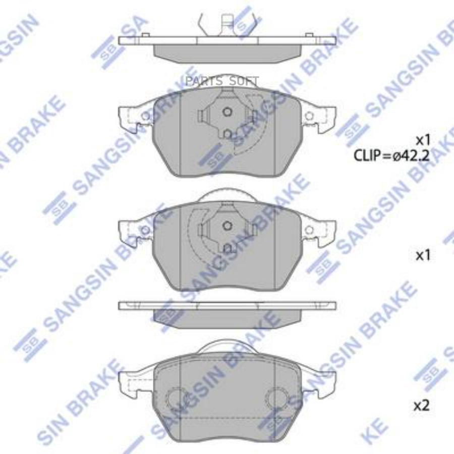 

Тормозные колодки Sangsin brake sp2097a