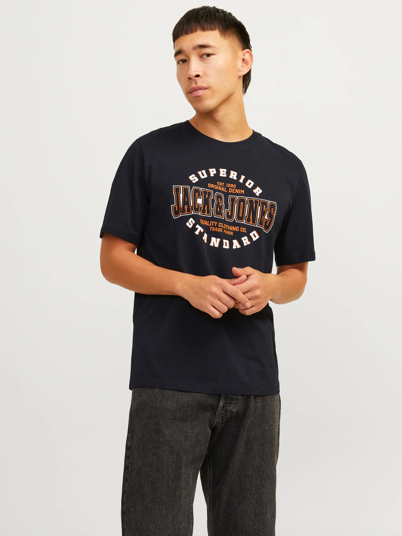 

Футболка мужская Jack & Jones 12254862 черная L, Черный, 12254862