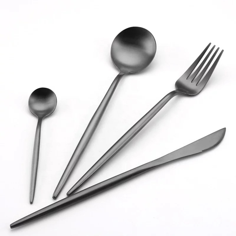 

Набор столовых приборов с тяжёлой ручкой+hoMEN+Black matte/kr24-black-m, Black matte