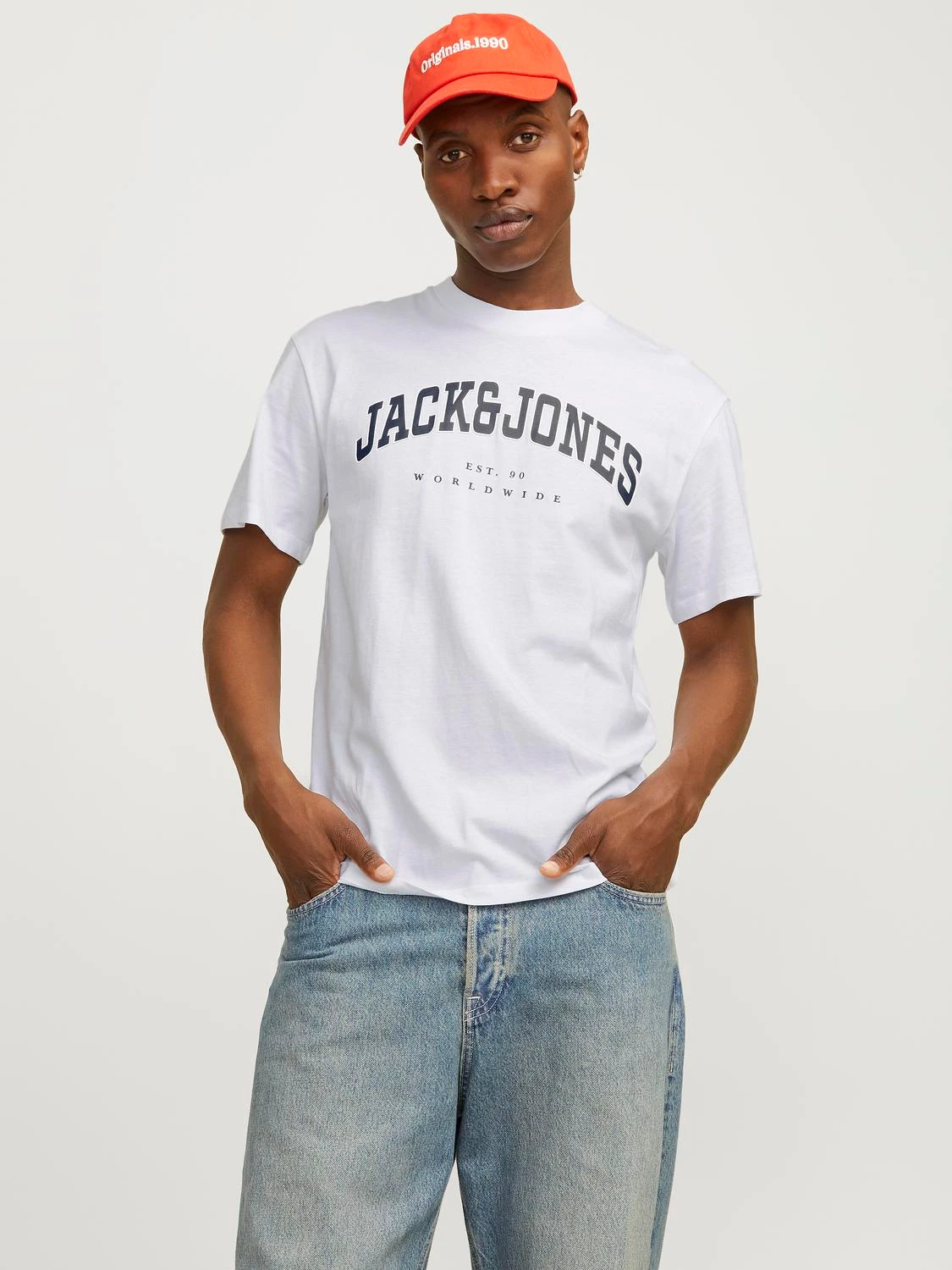 

Футболка мужская Jack & Jones 12257579 белая M, Белый, 12257579