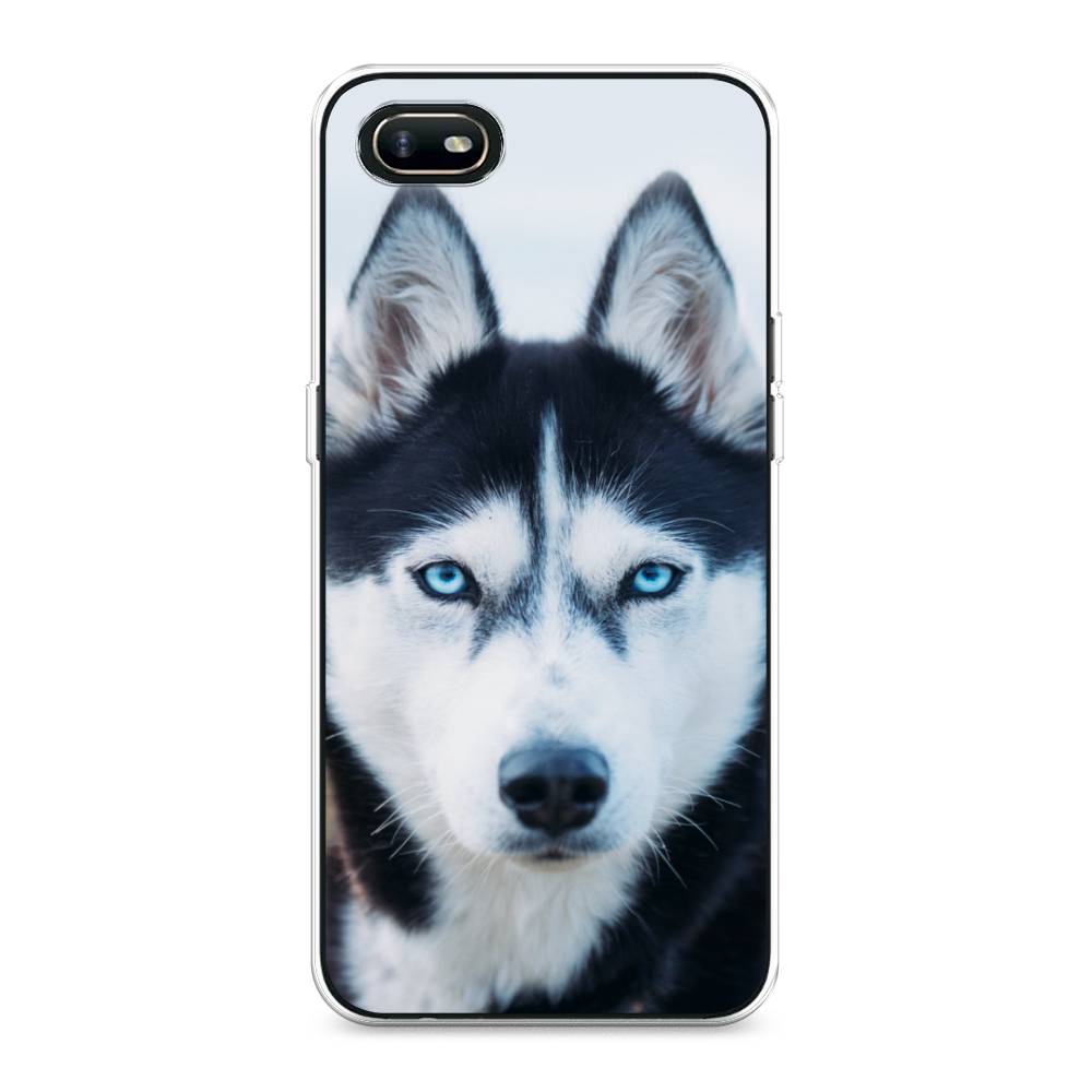

Чехол для Oppo A1k "Хаски 2", Синий;белый, 252150-1