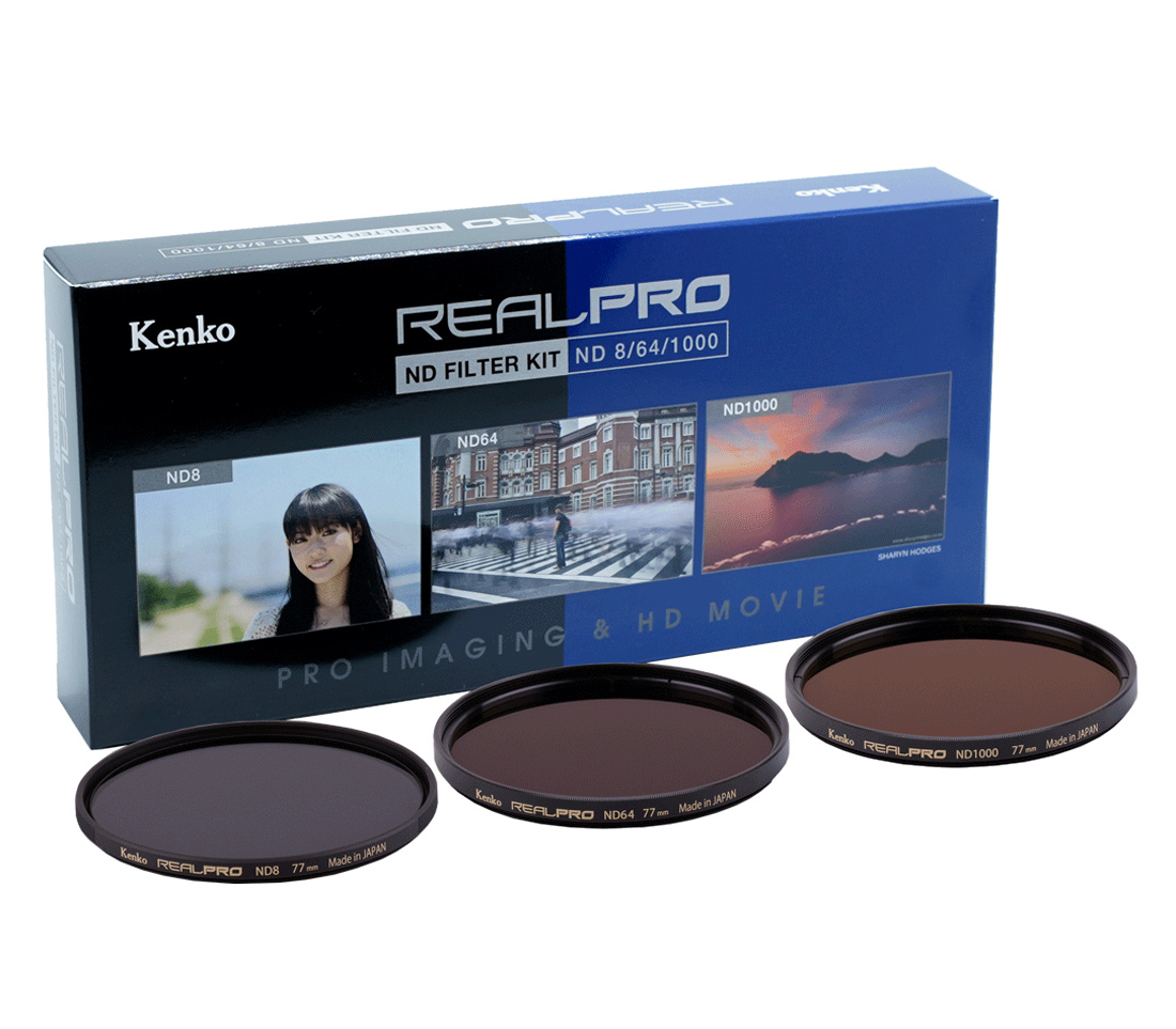 Светофильтр нейтральный 77 мм Kenko Real Pro ND KIT 8/64/1000