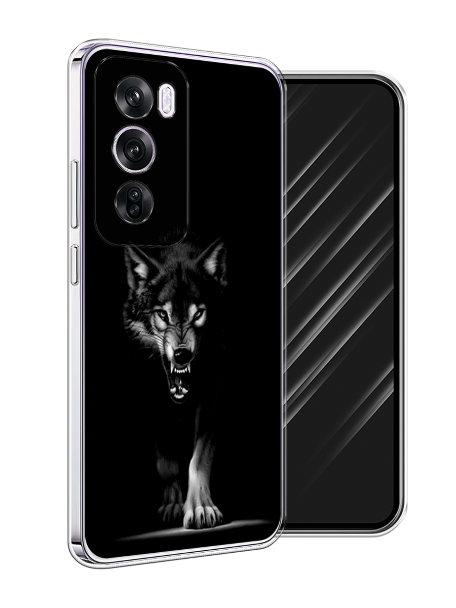 

Чехол Awog на Oppo Reno 12 Pro "Волк выходит из ночи", Серый;черный;белый, 2517150-1