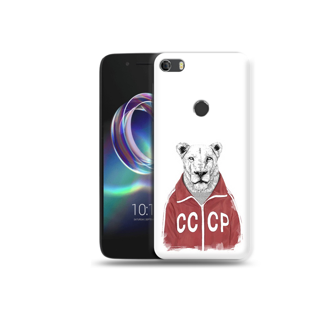 

Чехол MyPads Tocco для Alcatel Idol 5 львица ссср (PT82010.678.450), Прозрачный, Tocco