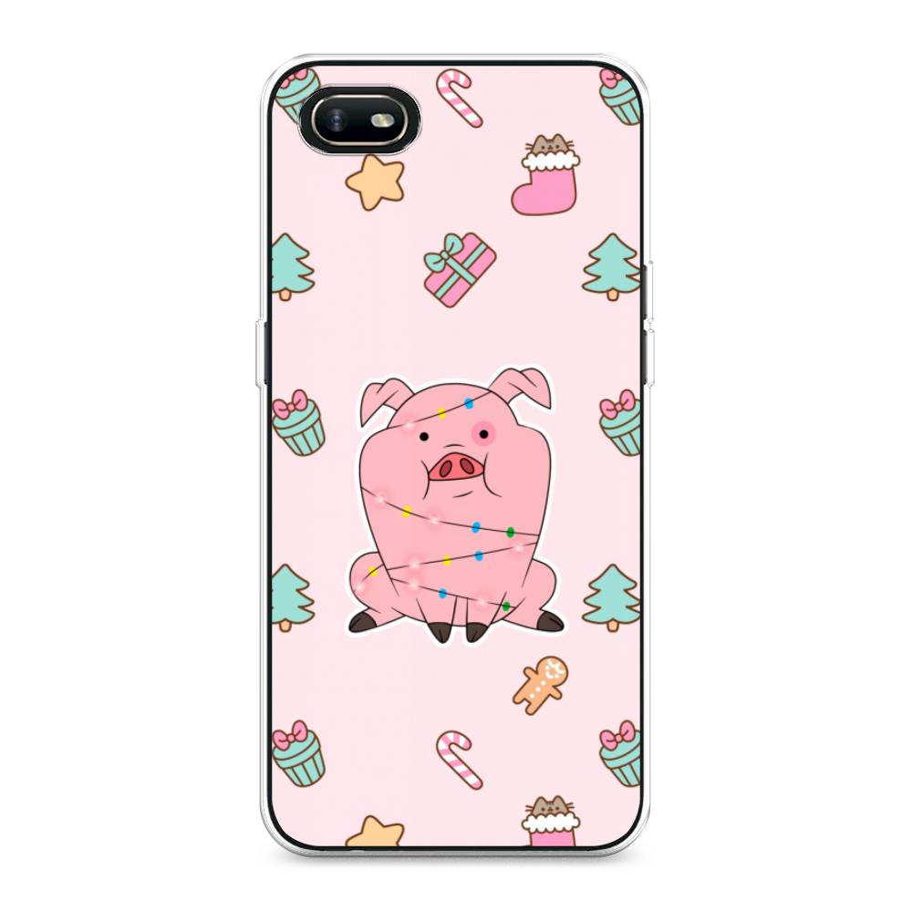 

Чехол для Oppo A1k "Розовая свинка", Розовый;зеленый, 252150-5