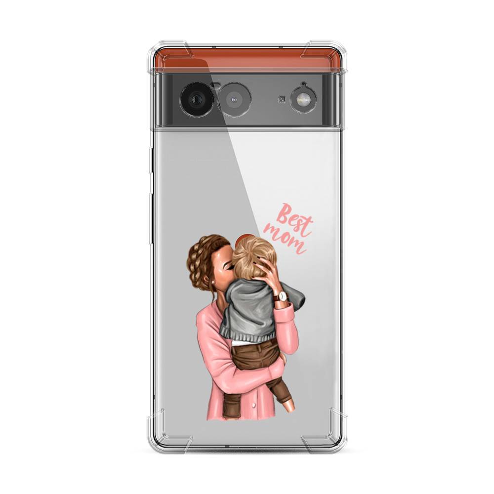 фото Противоударный силиконовый чехол "мама с малышом" на google pixel 6 awog