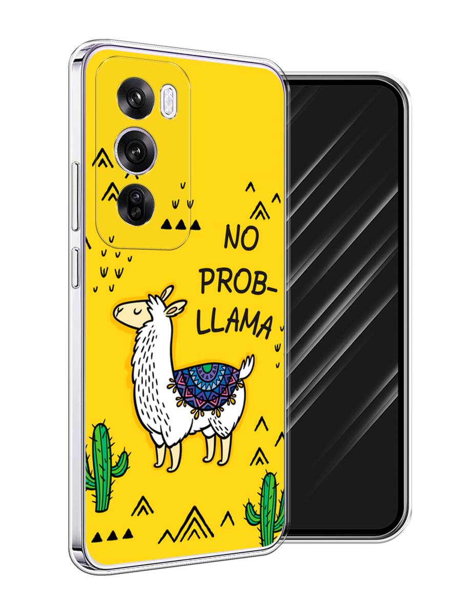 

Чехол Awog на Oppo Reno 12 Pro "No probLLama", Желтый;черный;синий, 2517150-1