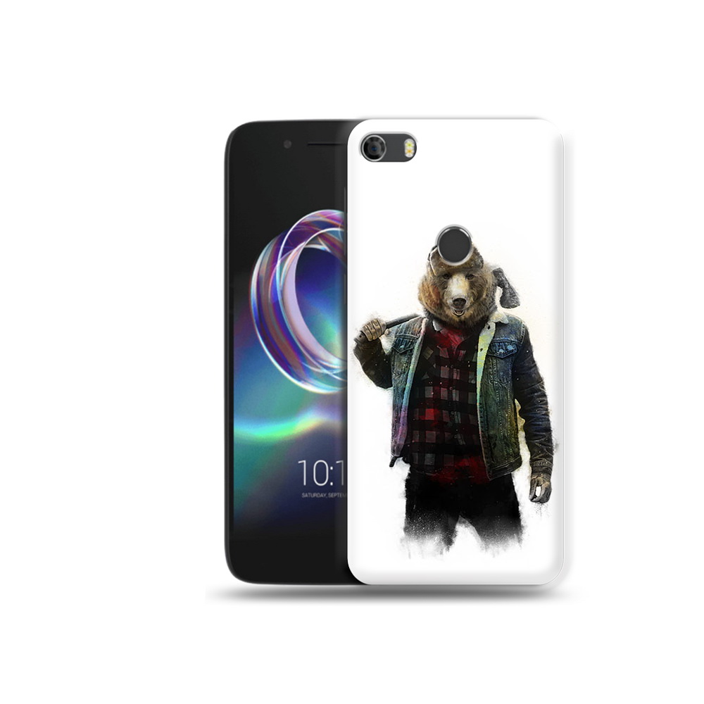 

Чехол MyPads Tocco для Alcatel Idol 5 медведь с топором (PT82010.678.469), Прозрачный, Tocco