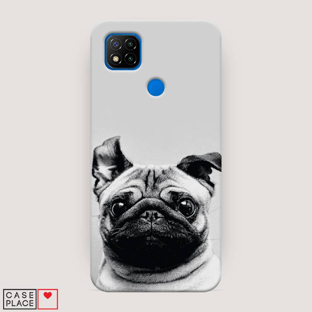 

Пластиковый чехол "Ушастый мопс" на Xiaomi Redmi 9C, 39020-1