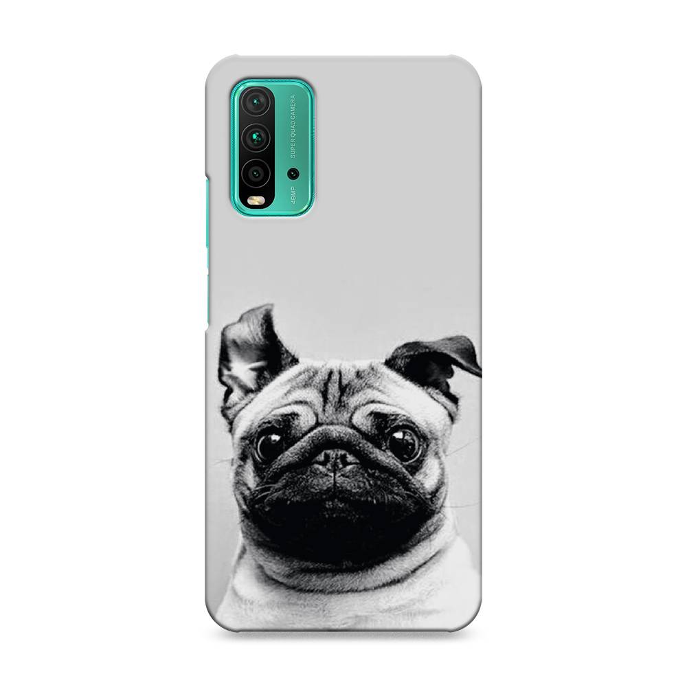 фото Пластиковый чехол "ушастый мопс" на xiaomi redmi 9t awog