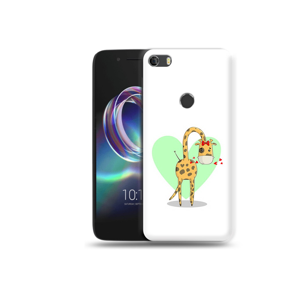 

Чехол MyPads Tocco для Alcatel Idol 5 Влюбленный жираф 14 февраля (PT82010.678.47), Прозрачный, Tocco