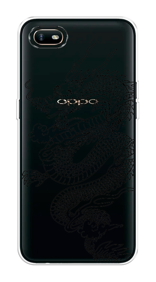 

Чехол на Oppo A1k "Большой китайский дракон", Черный;серый, 252150-1