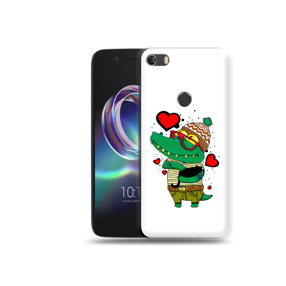 

Чехол MyPads Tocco для Alcatel Idol 5 Влюбленный крокодил (PT82010.678.48), Прозрачный, Tocco