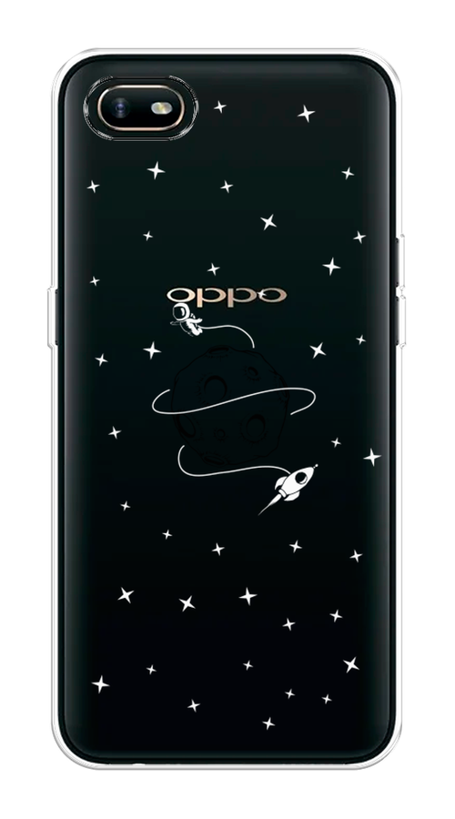 

Чехол на Oppo A1k "Полет вокруг луны", Белый;серый;черный, 252150-2