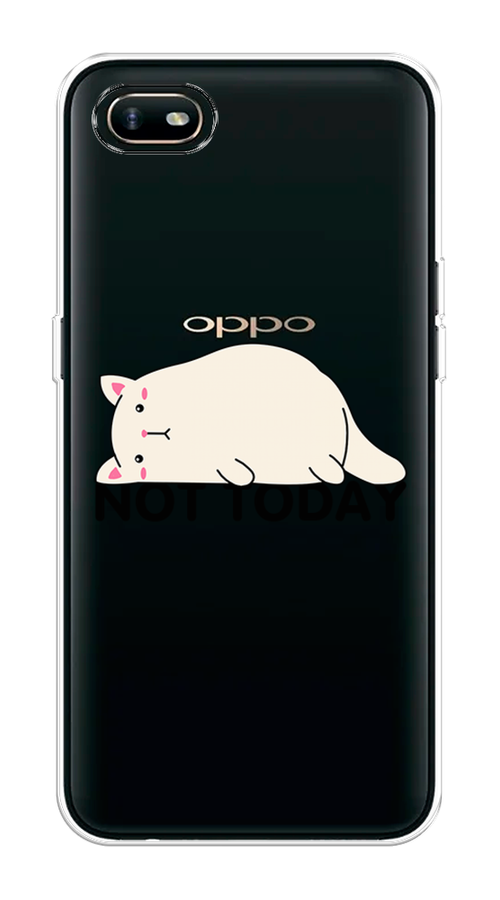 

Чехол на Oppo A1k "Cat not today", Белый;розовый;черный, 252150-1