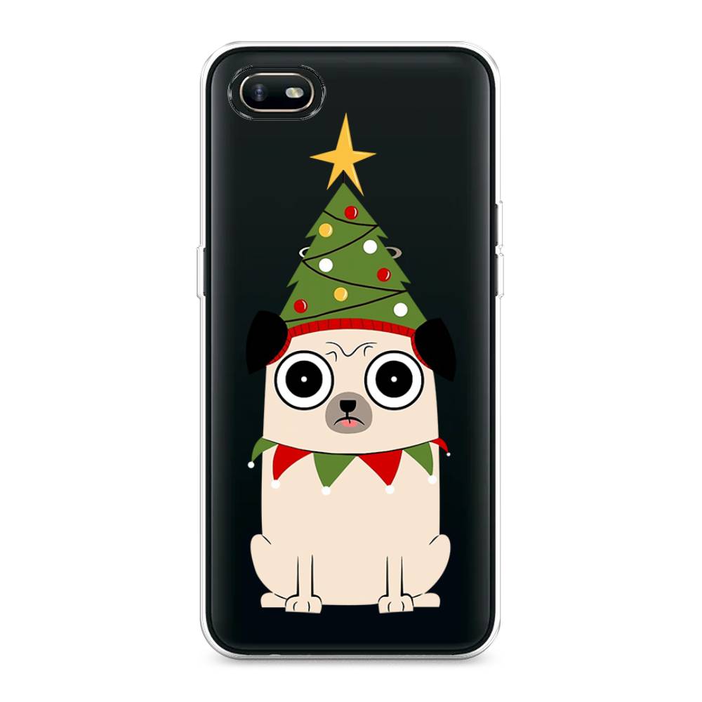 

Чехол для Oppo A1k "Собачка с ёлочкой", Бежевый;красный;зеленый, 252150-1