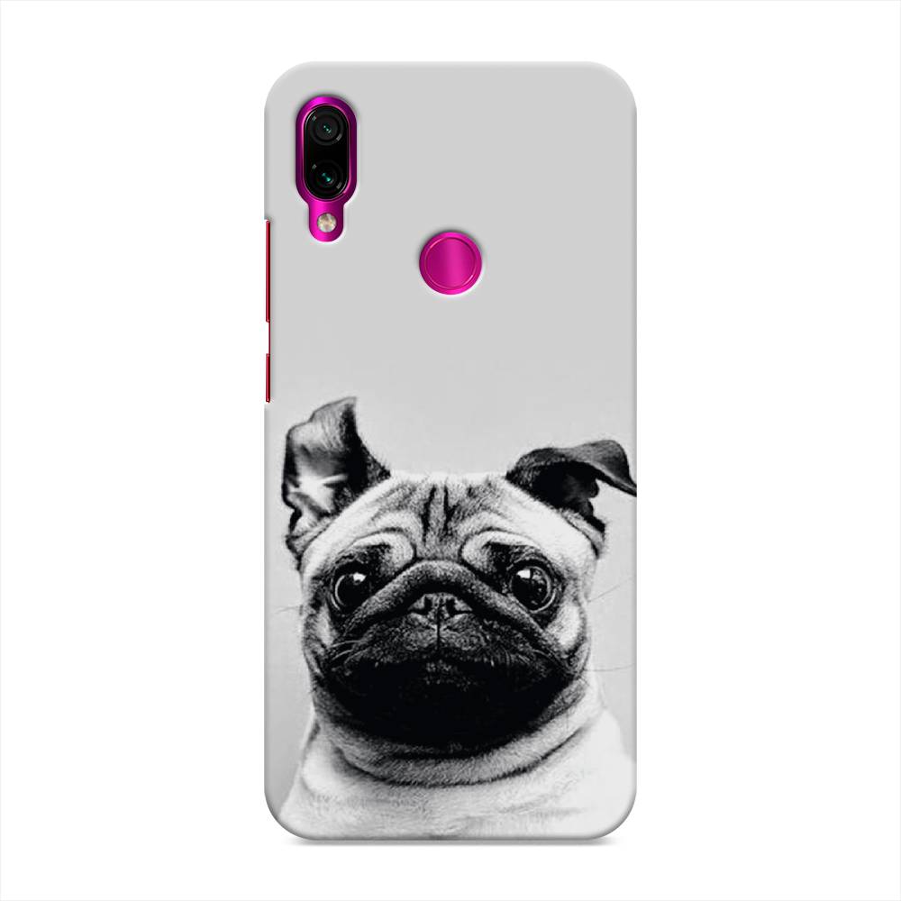 фото Пластиковый чехол "ушастый мопс" на xiaomi redmi note 7 awog
