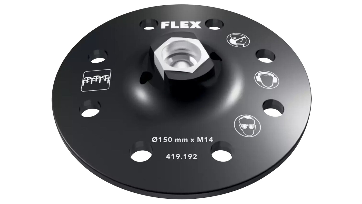Тарелка шлифовальная круг Flex с креплением на липучке SP D150-8/6 H/F 419192 шеврон на липучке