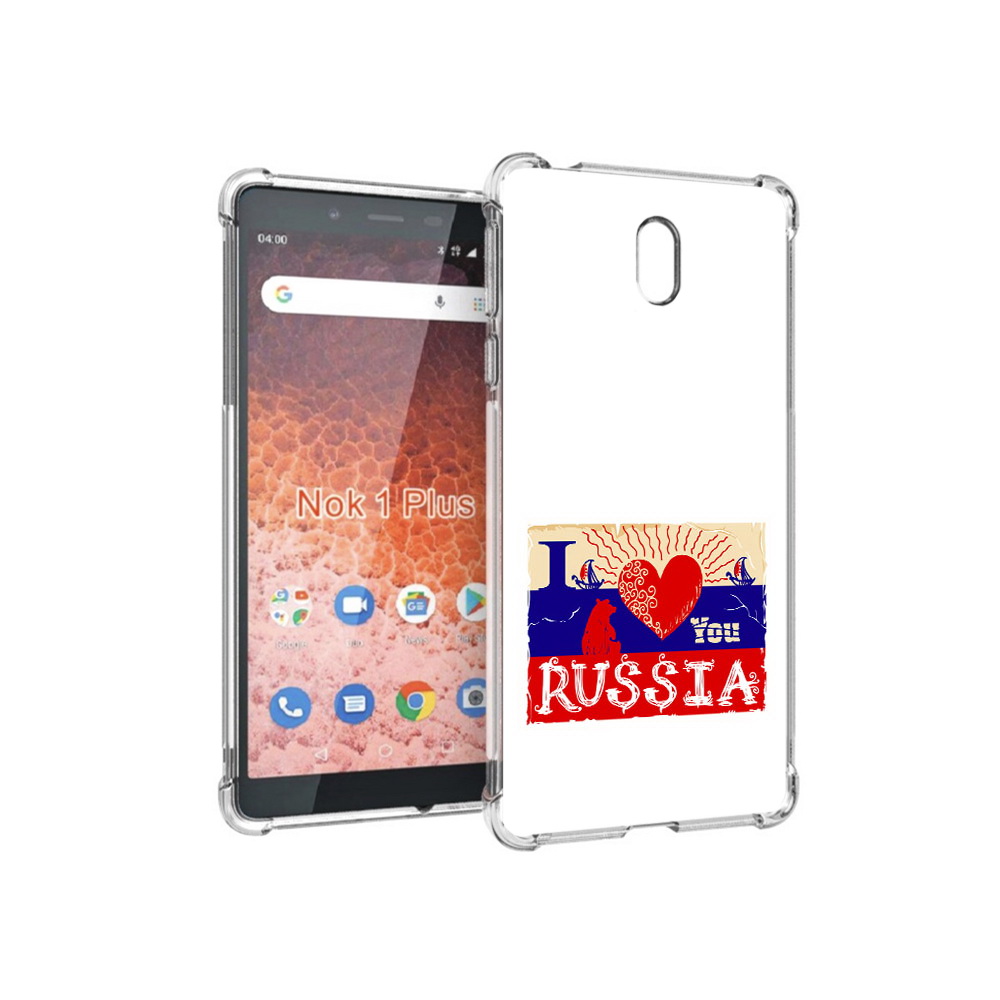 

Чехол MyPads Tocco для Nokia 1 Plus Люблю Россию (PT129147.112.112), Прозрачный, Tocco