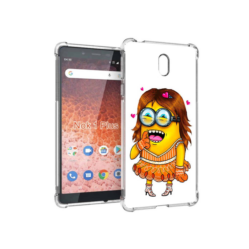 

Чехол MyPads Tocco для Nokia 1 Plus Миньон девочка (PT129147.112.116), Прозрачный, Tocco