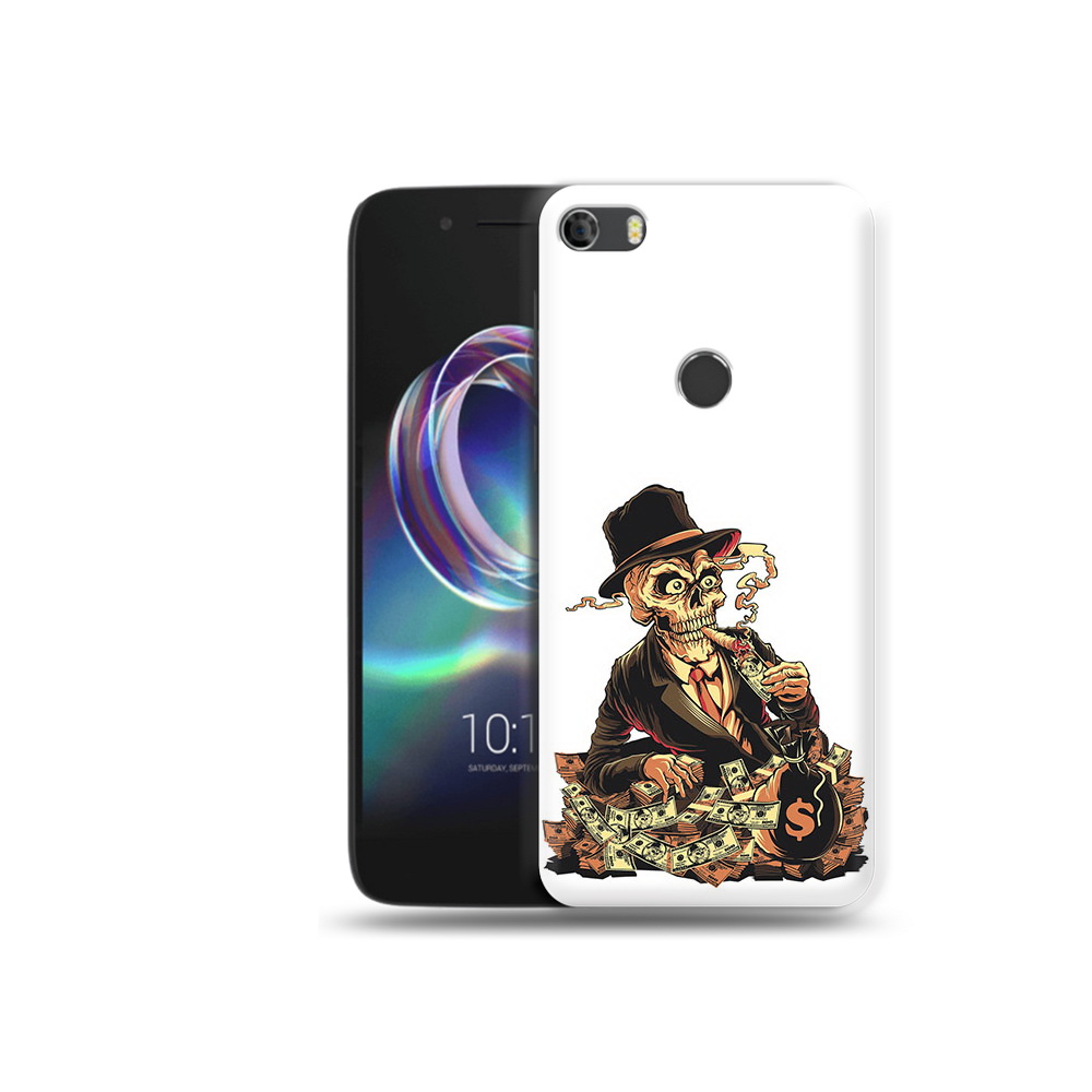 

Чехол MyPads Tocco для Alcatel Idol 5 нарисованный череп с сигаретой (PT82010.678.515), Прозрачный, Tocco