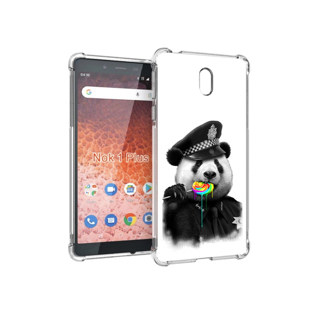 

Чехол MyPads Tocco для Nokia 1 Plus Панда полиция (PT129147.112.130), Прозрачный, Tocco