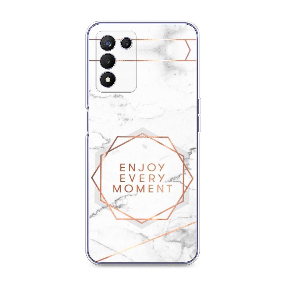 

Чехол Awog на Realme Q3s "Enjoy every moment мрамор", Разноцветный, 257950-7