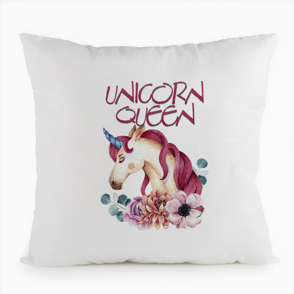 фото Подушка белая coolpodarok unicorn queen