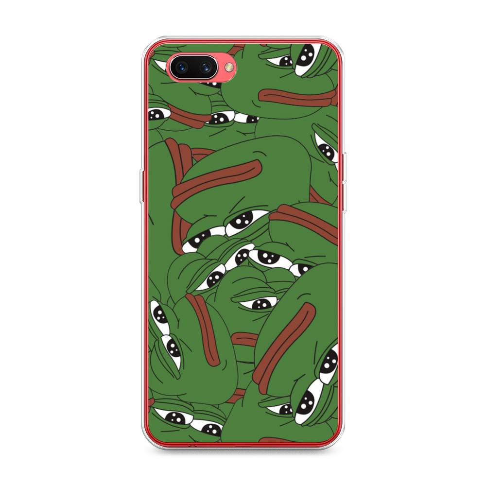 

Чехол Awog на Oppo A3s "Печальный frog", Разноцветный, 250650-9