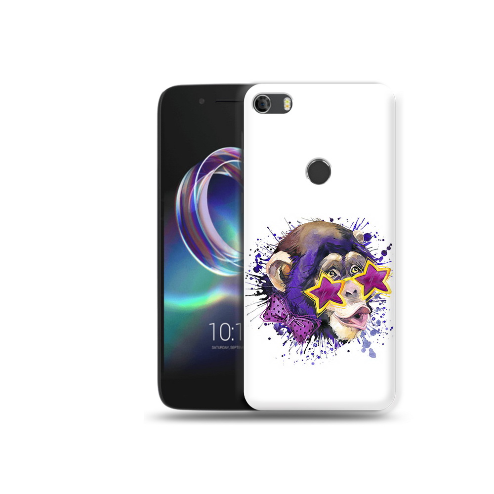 

Чехол MyPads Tocco для Alcatel Idol 5 обезьяна в очках (PT82010.678.524), Прозрачный, Tocco