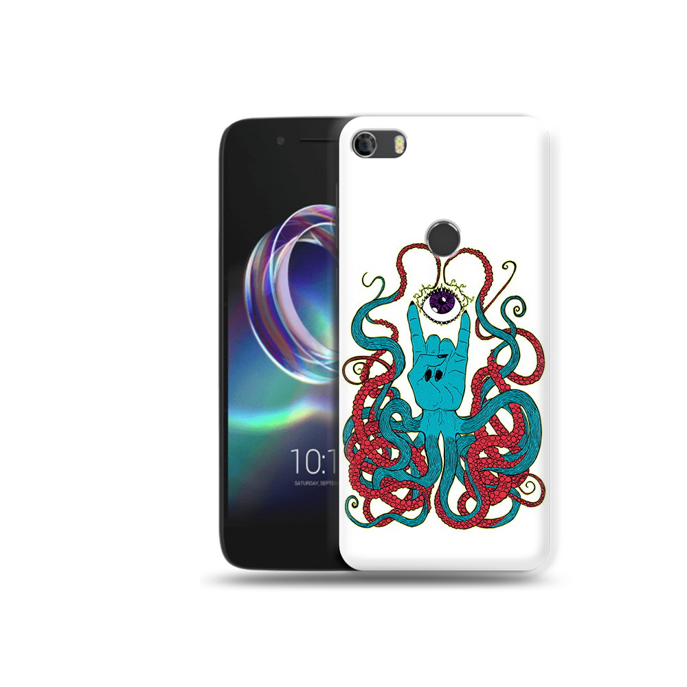 

Чехол MyPads Tocco для Alcatel Idol 5 осьминог-рука абстракция (PT82010.678.530), Прозрачный, Tocco