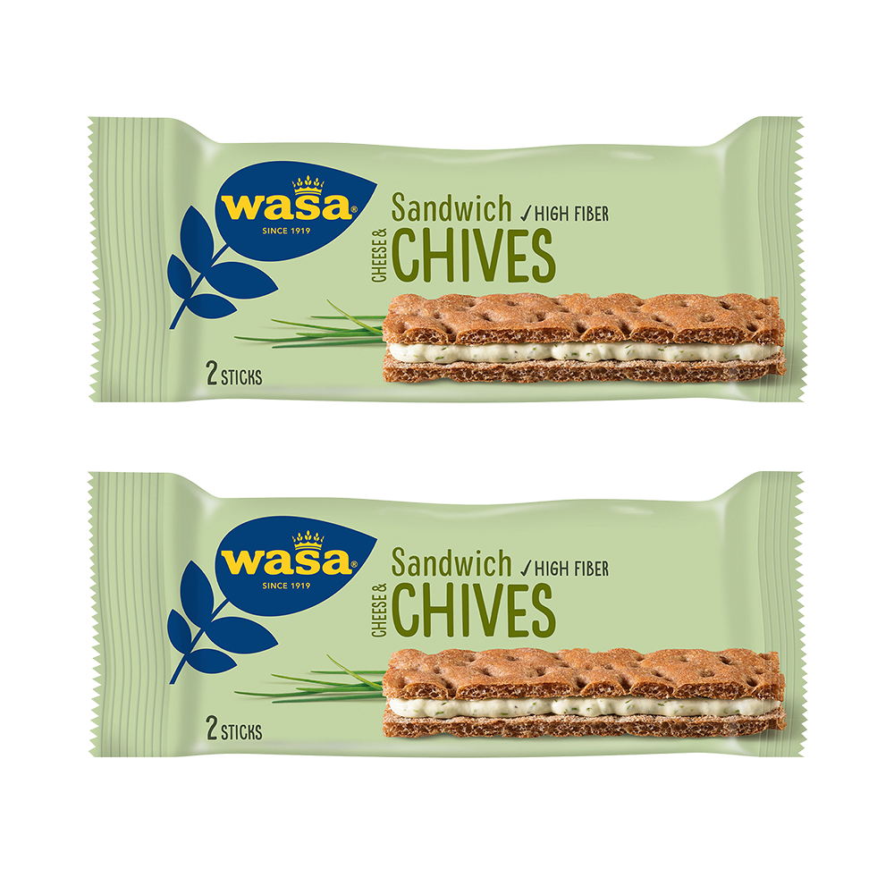

Хлебцы WASA ржаные Sandwich Сheese&chives 37г х 2 шт