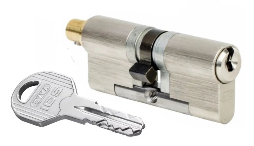 

Цилиндр EVVA ICS кл/верт. 97мм (46+41В) мат.никель, Серебристый, ICS