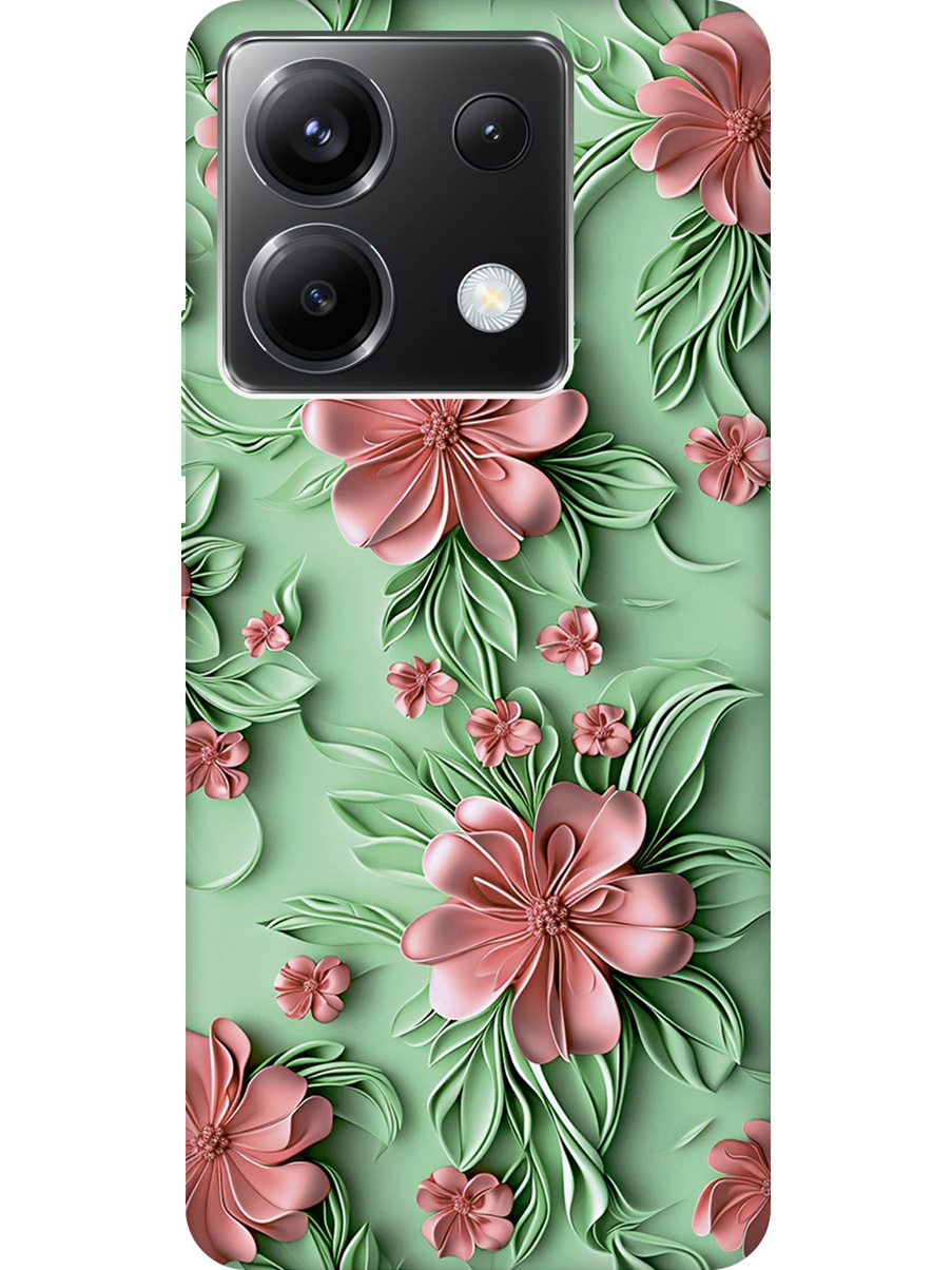 

Силиконовый чехол на Xiaomi Redmi Note 13 Pro 5G / Poco X6 5G с принтом 874711, Прозрачный;зеленый;розовый, 779827921