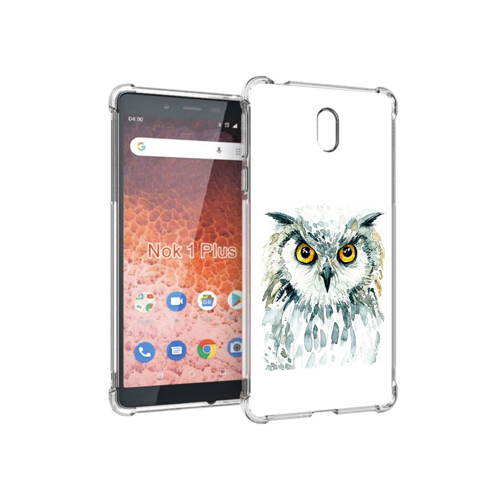 

Чехол MyPads Tocco для Nokia 1 Plus Серьезная сова (PT129147.112.156), Прозрачный, Tocco