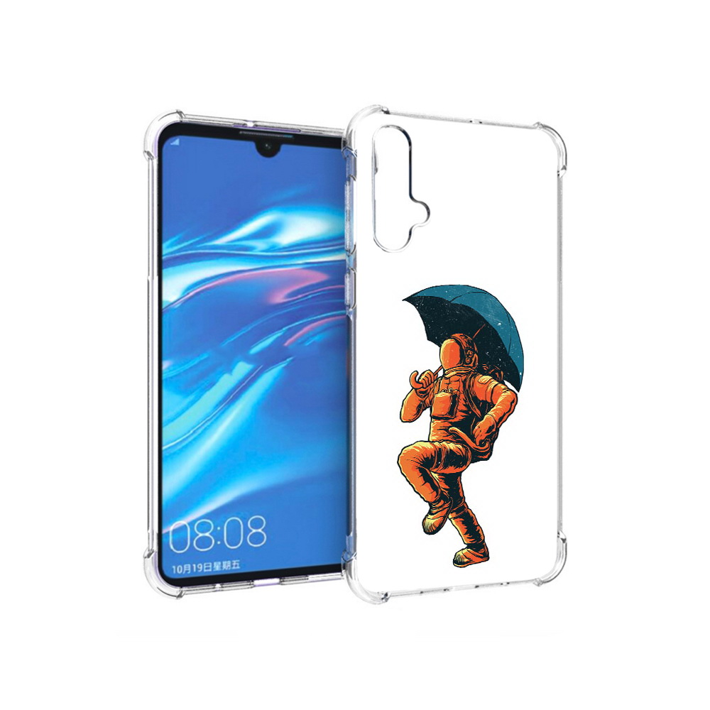 

Чехол MyPads Tocco для Huawei Nova 5 шагающий космонавт с зонтом, Прозрачный, Tocco