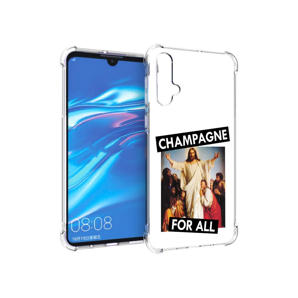 

Чехол MyPads Tocco для Huawei Nova 5 шампанское, Прозрачный, Tocco
