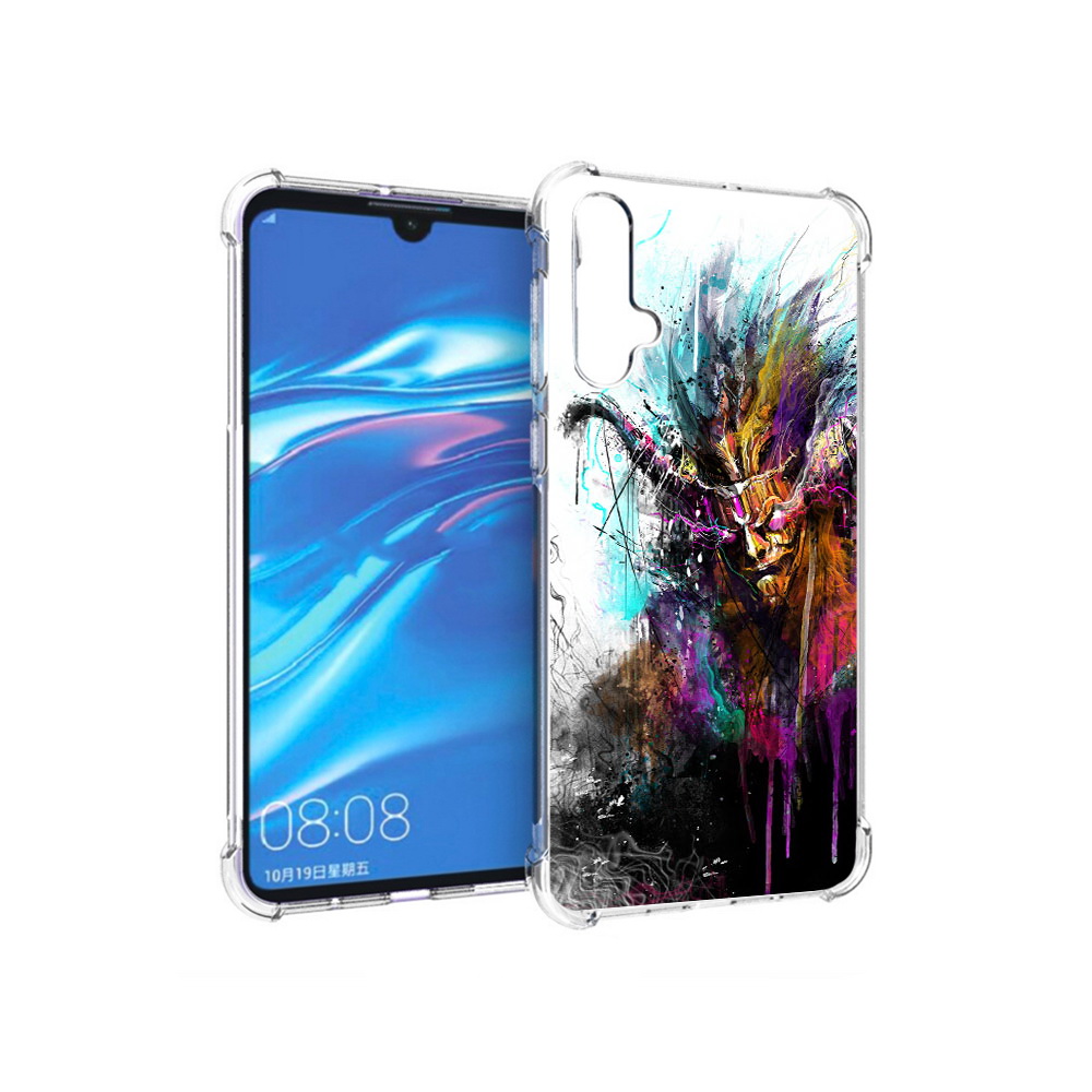 

Чехол MyPads Tocco для Huawei Nova 5 яркий дьявол, Прозрачный, Tocco