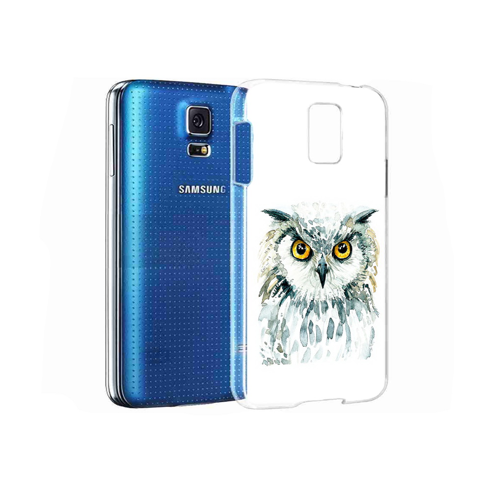 

Чехол MyPads Tocco для Samsung Galaxy S5 Серьезная сова (PT12196.512.156), Прозрачный, Tocco
