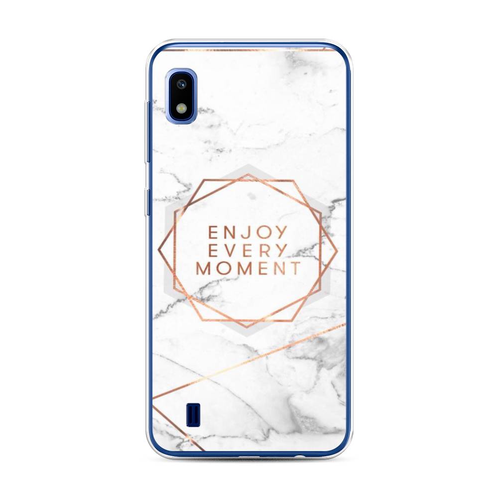 

Чехол Awog на Samsung Galaxy A10 "Enjoy every moment мрамор", Разноцветный, 27950-7