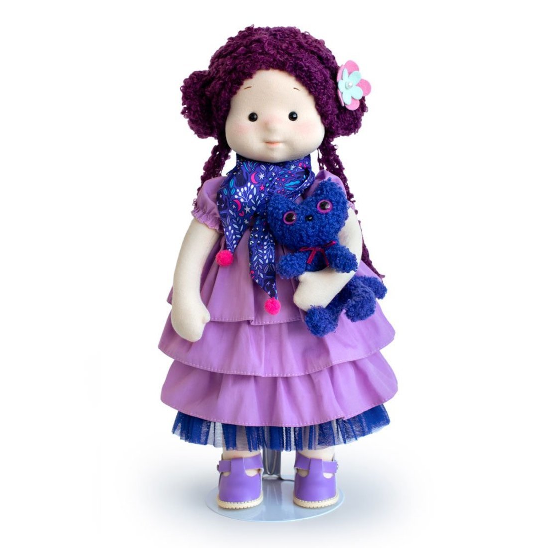 

Кукла Minimalini Тиана с кошечкой Черничкой 38 см, Mm-Tiana-01, Фиолетовый