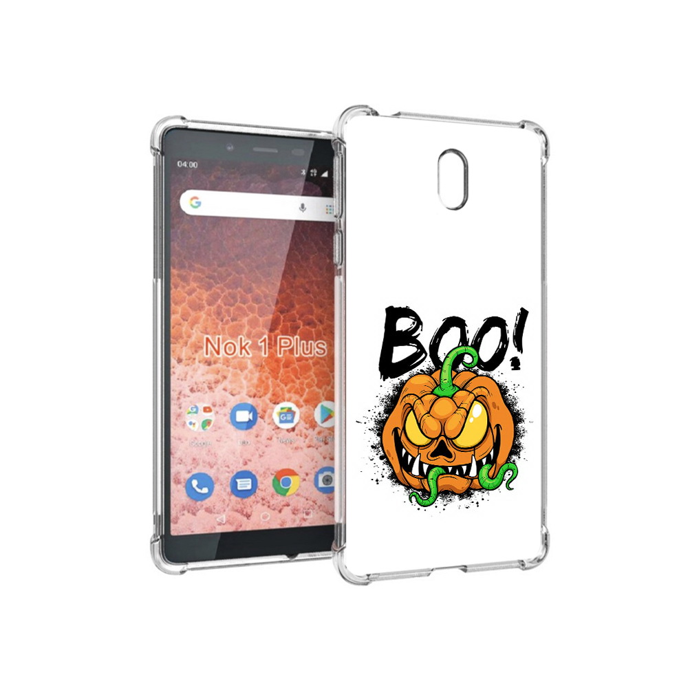 

Чехол MyPads Tocco для Nokia 1 Plus Хэллоуин бу (PT129147.112.193), Прозрачный, Tocco