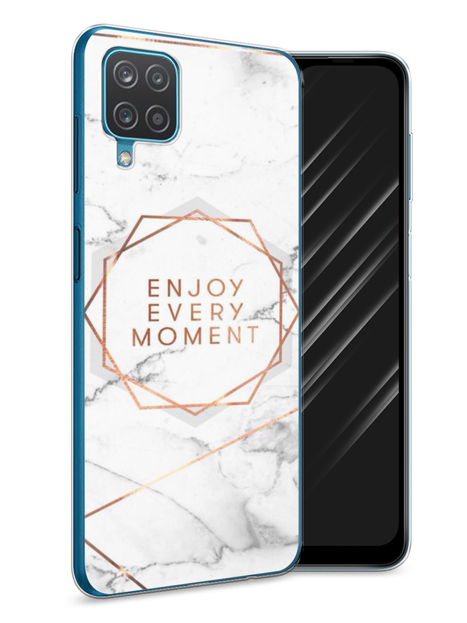 

Чехол Awog на Samsung Galaxy A12 / Самсунг A12 "Enjoy every moment мрамор", Разноцветный, 2101650-7