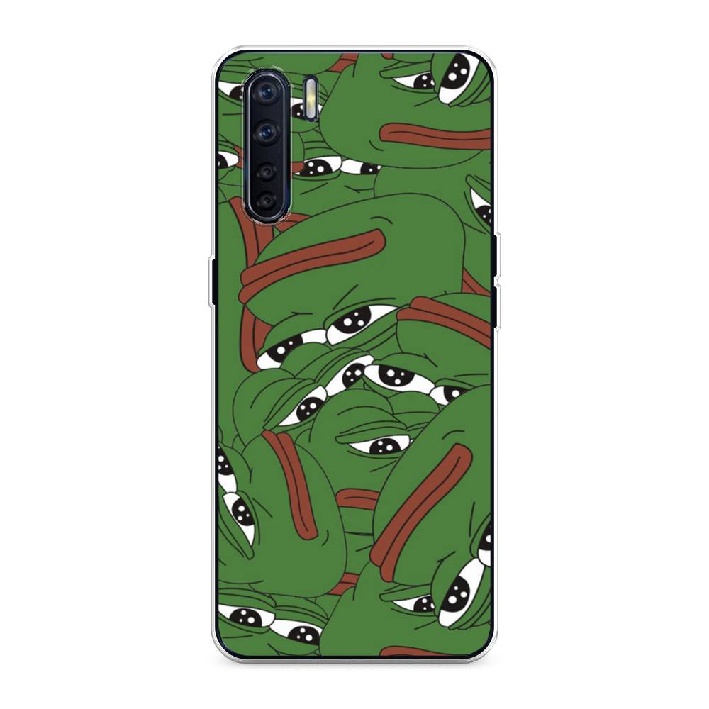 

Чехол Awog на Oppo A91/Reno 3 "Печальный frog", Разноцветный, 254250-9