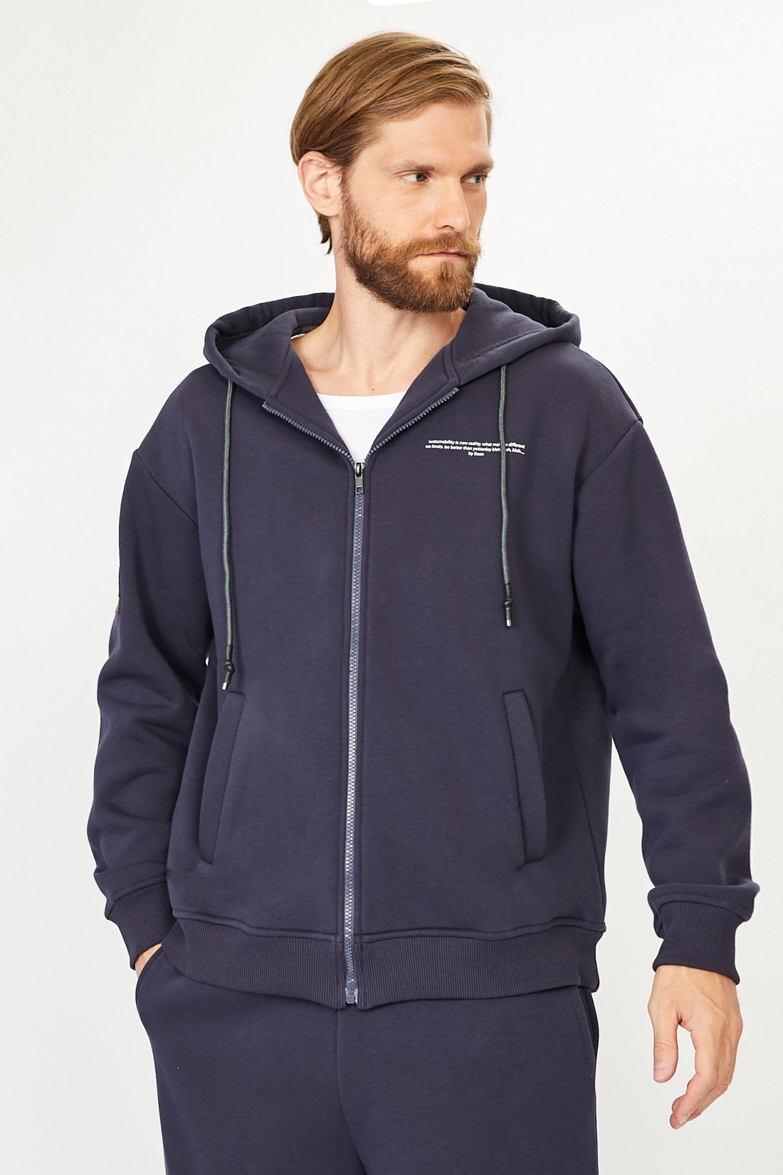 

Толстовка мужская Baon B611502 синяя 2XL, B611502