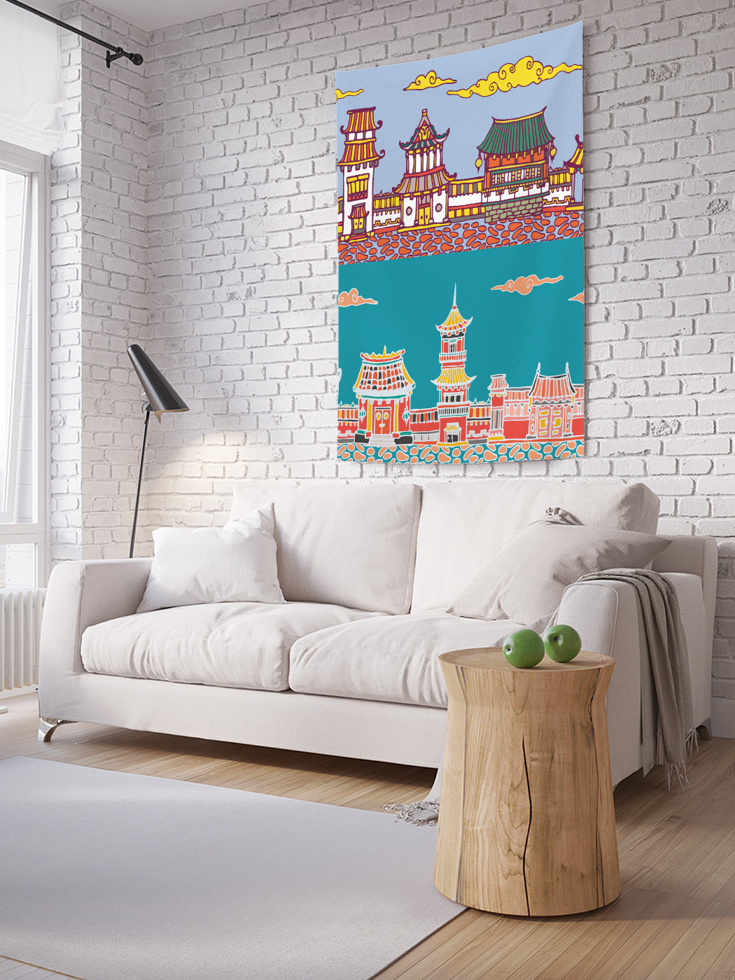 

Вертикальное фотопанно на стену JoyArty Китайские улочки днем и ночью 150x200 см, Китайские улочки днем и ночью