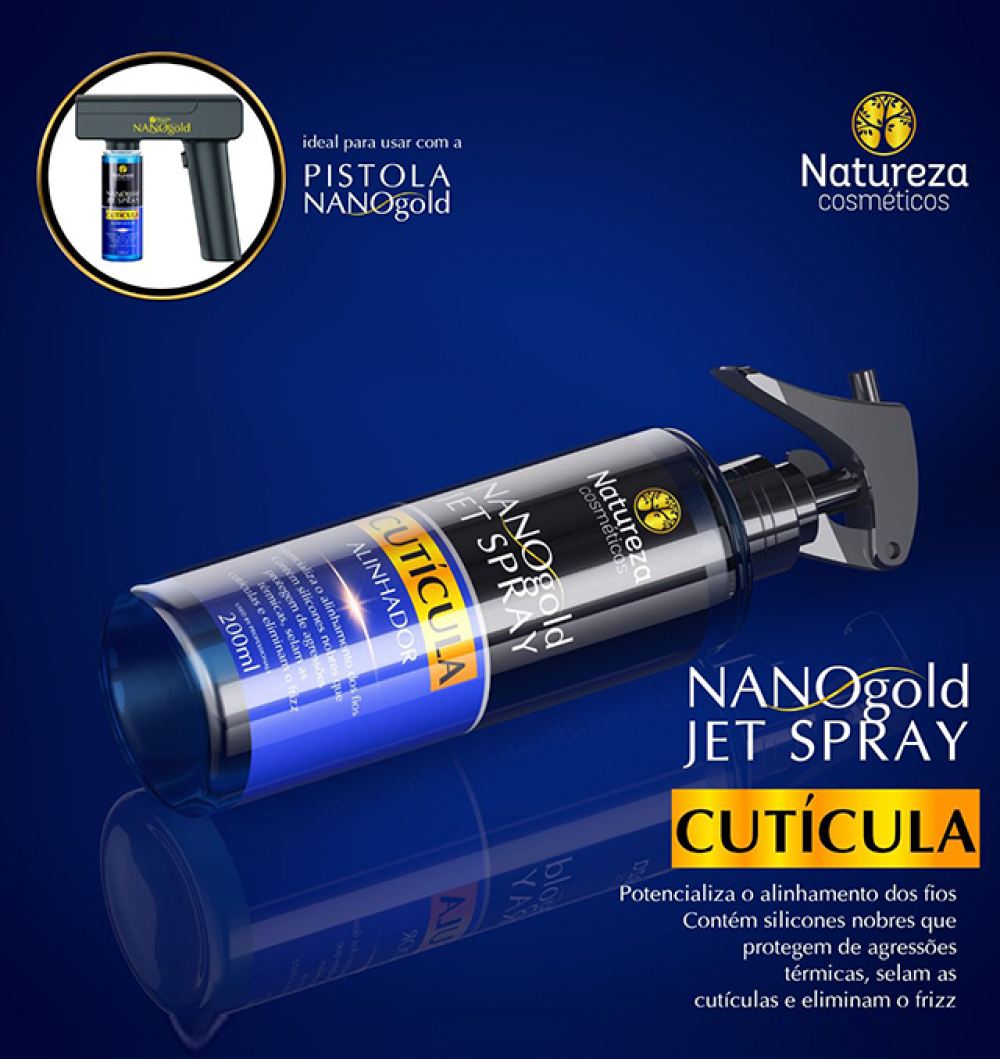 Спрей Natureza Cosmeticos Nanogold Jet Spray Cuticula 200мл